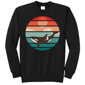 Killer Whale Retro Sunset Sweatshirt