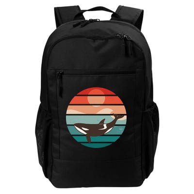 Killer Whale Retro Sunset Backpack