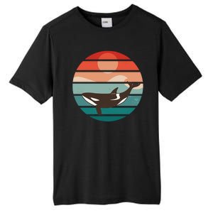 Killer Whale Retro Sunset Tall Fusion ChromaSoft Performance T-Shirt