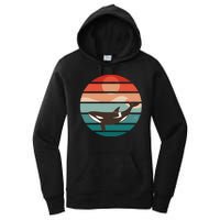 Killer Whale Retro Sunset Women's Pullover Hoodie