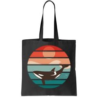 Killer Whale Retro Sunset Tote Bag