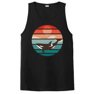 Killer Whale Retro Sunset PosiCharge Competitor Tank