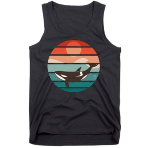 Killer Whale Retro Sunset Tank Top