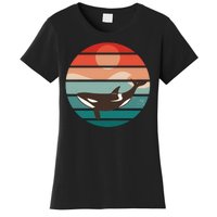 Killer Whale Retro Sunset Women's T-Shirt