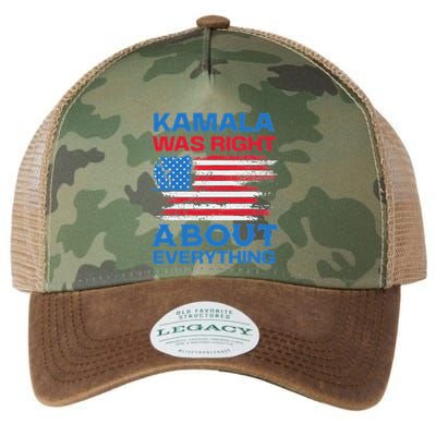 Kamala Was Right About Everything American Flag Legacy Tie Dye Trucker Hat