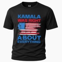 Kamala Was Right About Everything American Flag Cooling Performance Crew T-Shirt