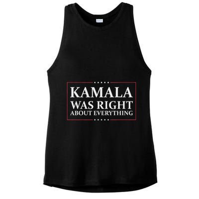 Kamala Was Right About Everything Ladies PosiCharge Tri-Blend Wicking Tank