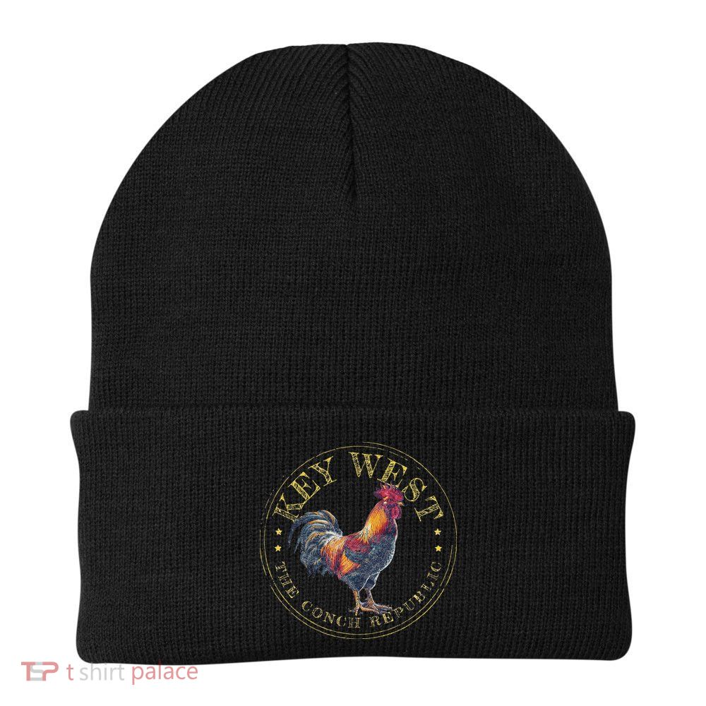 Key West Rooster Fl The Conch Republic Funny Souvenir Beanie