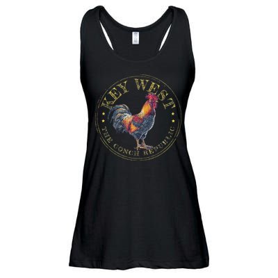 Key West Rooster Fl The Conch Republic Funny Souvenir Ladies Essential Flowy Tank
