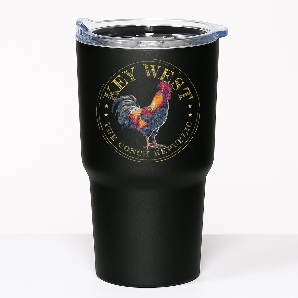 Key West Rooster Fl The Conch Republic Funny Souvenir Tumbler