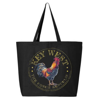Key West Rooster Fl The Conch Republic Funny Souvenir 25L Jumbo Tote
