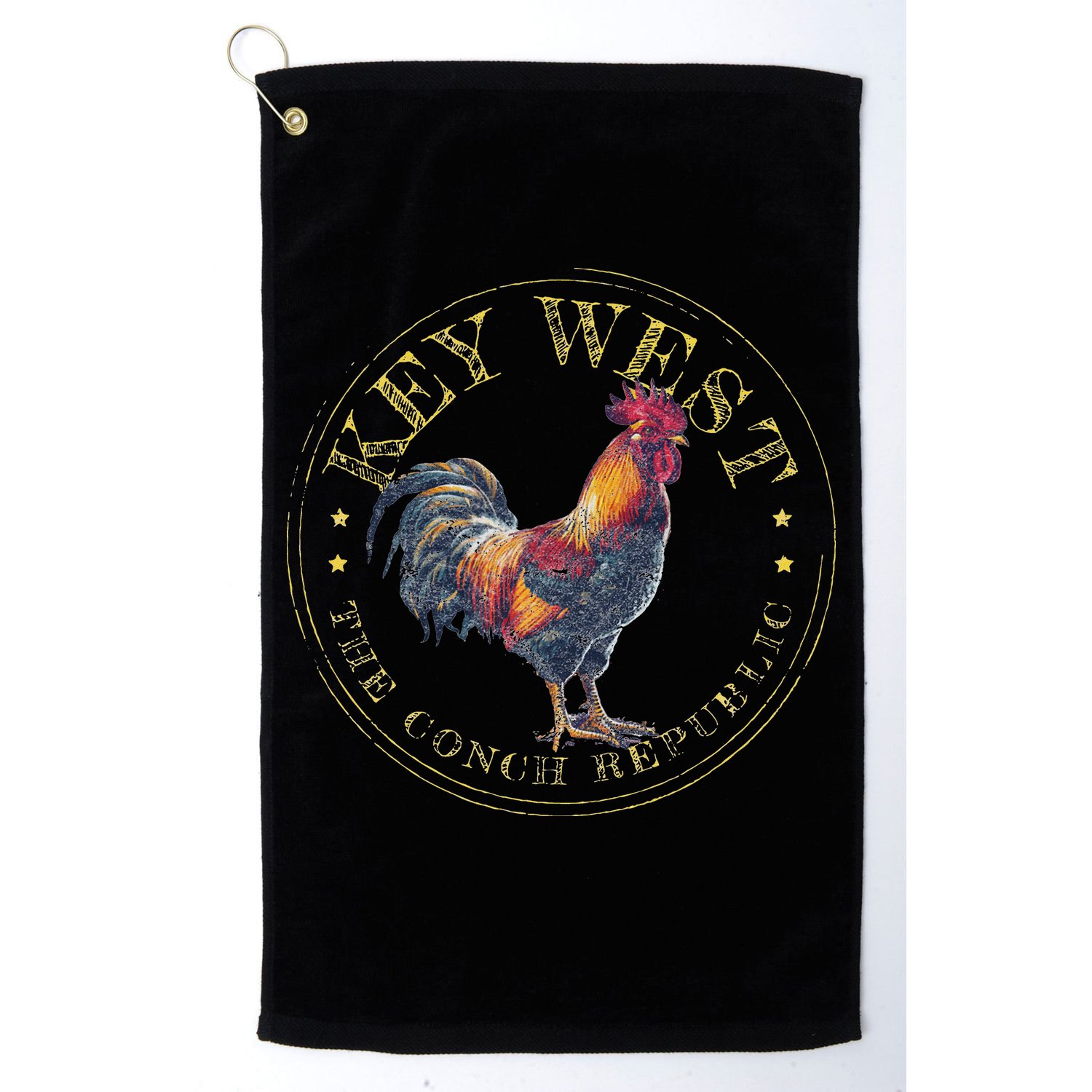 Key West Rooster Fl The Conch Republic Funny Souvenir Golf Towel