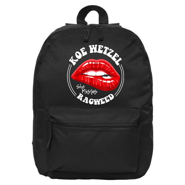 Koe Wetzel Ragweed She Misses Quote 16 in Basic Backpack