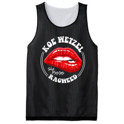 Koe Wetzel Ragweed She Misses Quote Mesh Reversible Basketball Jersey Tank