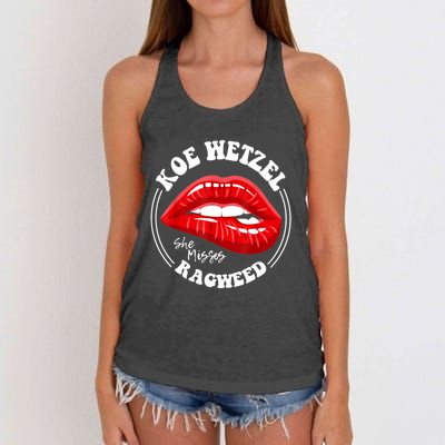 Koe Wetzel Ragweed She Misses Quote Women's Knotted Racerback Tank