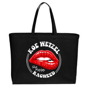 Koe Wetzel Ragweed She Misses Quote Cotton Canvas Jumbo Tote