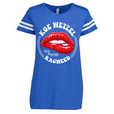 Koe Wetzel Ragweed She Misses Quote Enza Ladies Jersey Football T-Shirt