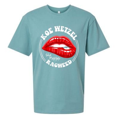 Koe Wetzel Ragweed She Misses Quote Sueded Cloud Jersey T-Shirt