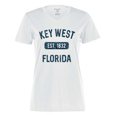 Key West Souvenirs Gift Florida Keys Fl Vintage Women's Momentum V-Neck T-Shirt