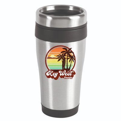 Key West Souvenirs Florida Vintage Surf Surfing Retro 70s 16oz Travel Tumbler