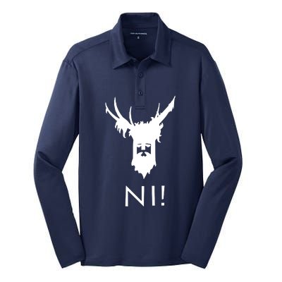 Knights Who Say Ni (2) Silk Touch Performance Long Sleeve Polo