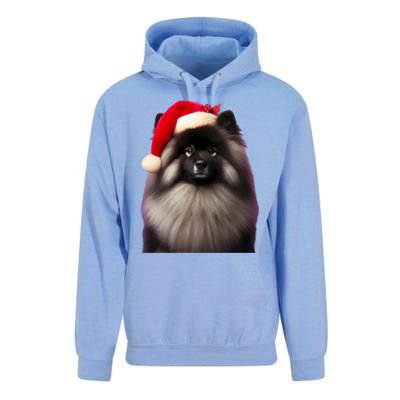 Keeshond With Santa Hat Christmas Dog Owner Lover Xmas Mom Gift Unisex Surf Hoodie