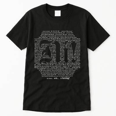 Knights Who Say Ni! of Typography Holy Grail Scene Script Tall T-Shirt