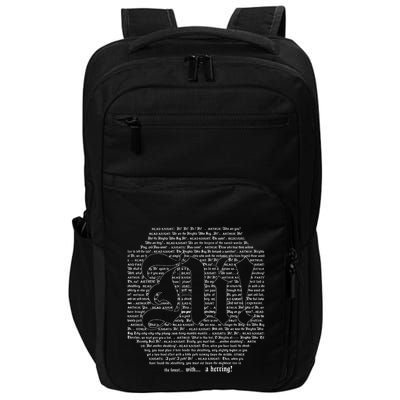 Knights Who Say Ni! of Typography Holy Grail Scene Script Impact Tech Backpack