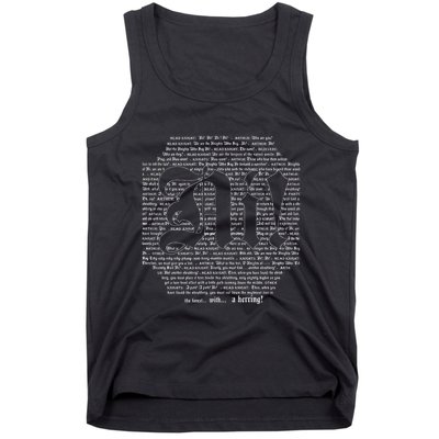 Knights Who Say Ni! of Typography Holy Grail Scene Script Tank Top