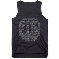 Knights Who Say Ni! of Typography Holy Grail Scene Script Tank Top