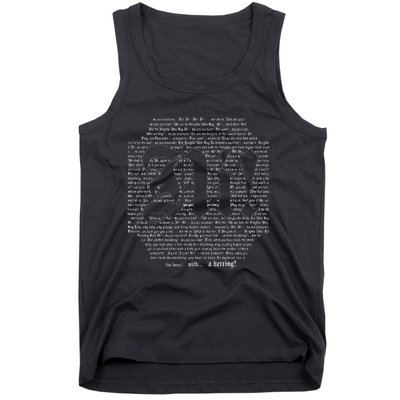 Knights Who Say Ni! of Typography Holy Grail Scene Script Tank Top