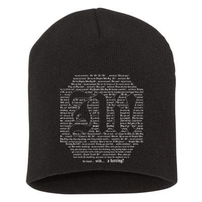 Knights Who Say Ni! of Typography Holy Grail Scene Script Short Acrylic Beanie
