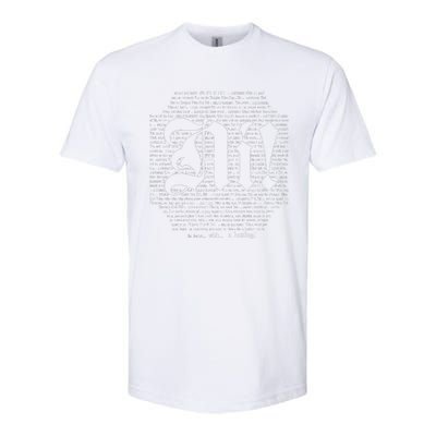 Knights Who Say Ni! of Typography Holy Grail Scene Script Softstyle CVC T-Shirt