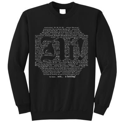 Knights Who Say Ni! Of Typography Holy Grail Scene Script Sweatshirt
