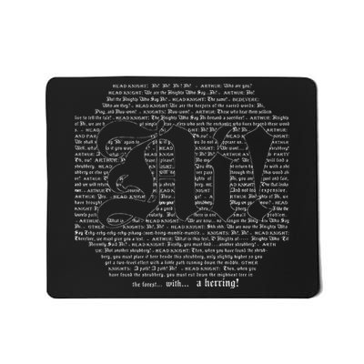 Knights Who Say Ni! Of Typography Holy Grail Scene Script Mousepad
