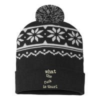 Kur7947 What The Fuck Is Thurl USA-Made Snowflake Beanie