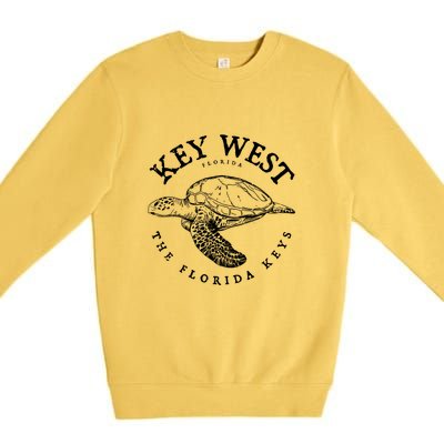 Key West Turtle Florida Keys Scuba Fishing Diving Tee Premium Crewneck Sweatshirt