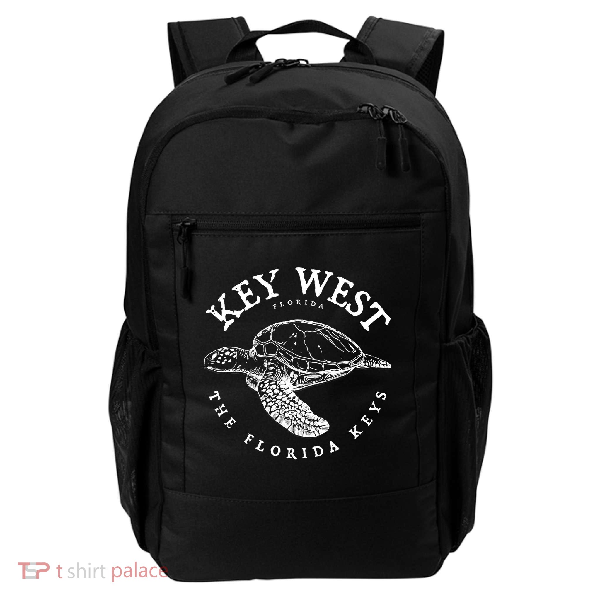 Key West Turtle Florida Keys Scuba Fishing Diving Tee Backpack