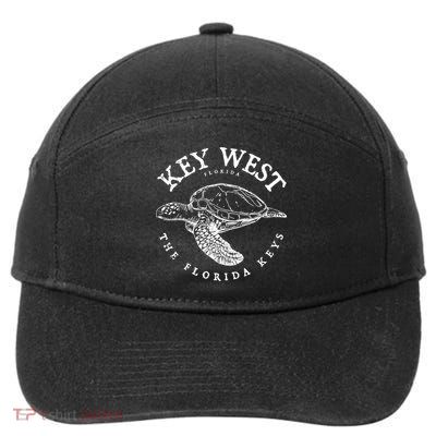 Key West Turtle Florida Keys Scuba Fishing Diving Tee 7-Panel Snapback Hat