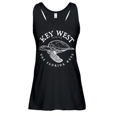 Key West Turtle Florida Keys Scuba Fishing Diving Tee Ladies Essential Flowy Tank