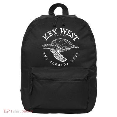 Key West Turtle Florida Keys Scuba Fishing Diving Tee 16 in Basic Backpack