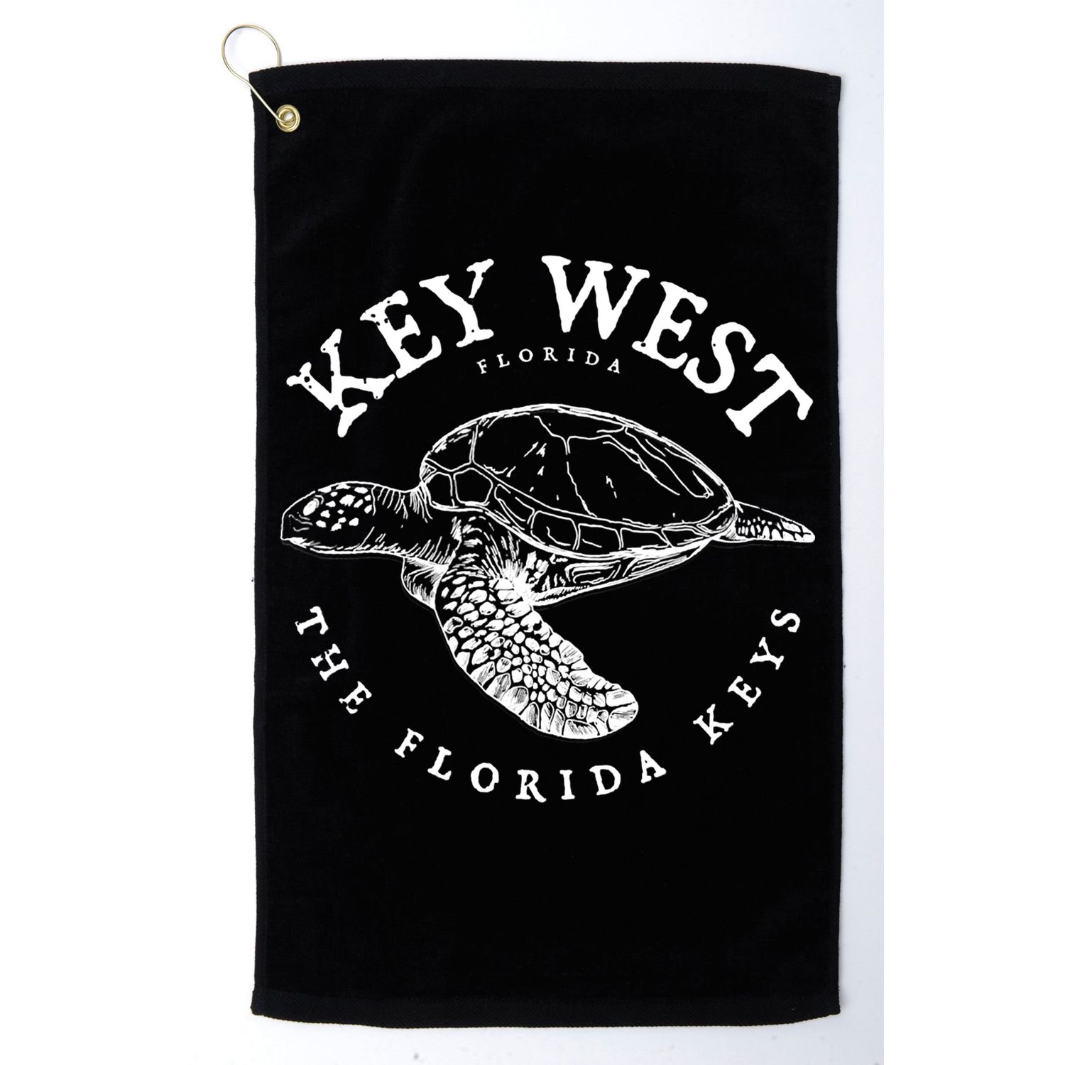 Key West Turtle Florida Keys Scuba Fishing Diving Tee Golf Towel