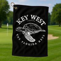 Key West Turtle Florida Keys Scuba Fishing Diving Tee Golf Towel