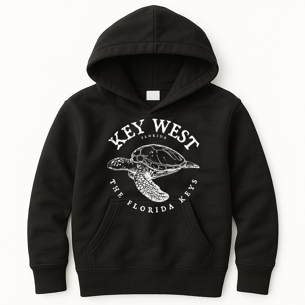 Key West Turtle Florida Keys Scuba Fishing Diving Tee Kids Hoodie