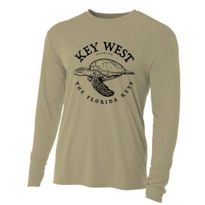 Key West Turtle Florida Keys Scuba Fishing Diving Tee Cooling Performance Long Sleeve Crew