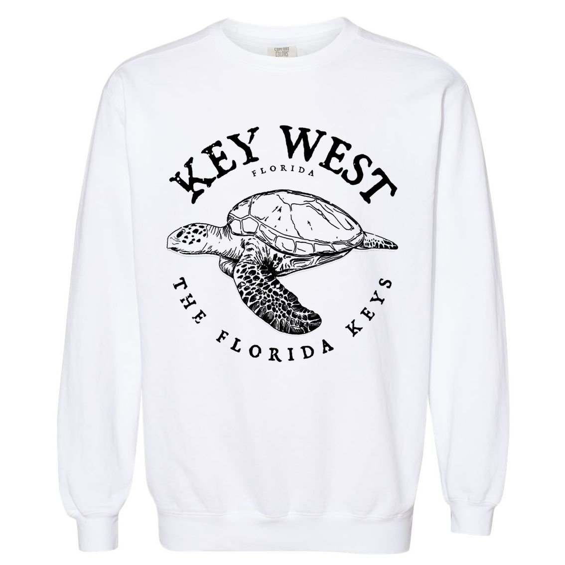 Key West Turtle Florida Keys Scuba Fishing Diving Tee Garment-Dyed Sweatshirt