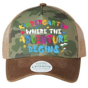 Kindergarten Where The Adventure Begins Back To School First Day Of School Legacy Tie Dye Trucker Hat