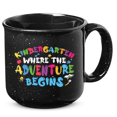 Kindergarten Where The Adventure Begins Back To School First Day Of School 15oz Campfire Ceramic Mug