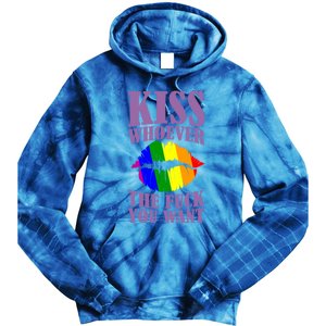 Kiss Whoever The F You Want Lgbt Pride Month Lgbtq Rainbow Gift Tie Dye Hoodie