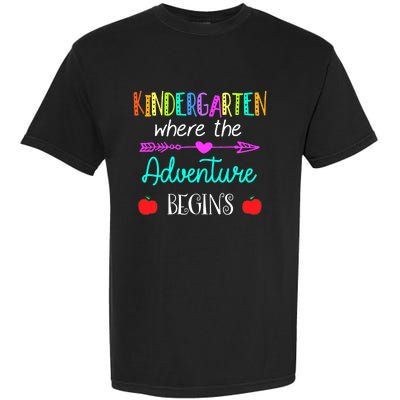 Kindergarten Where The Adventure Begins Kinder Teacher Garment-Dyed Heavyweight T-Shirt